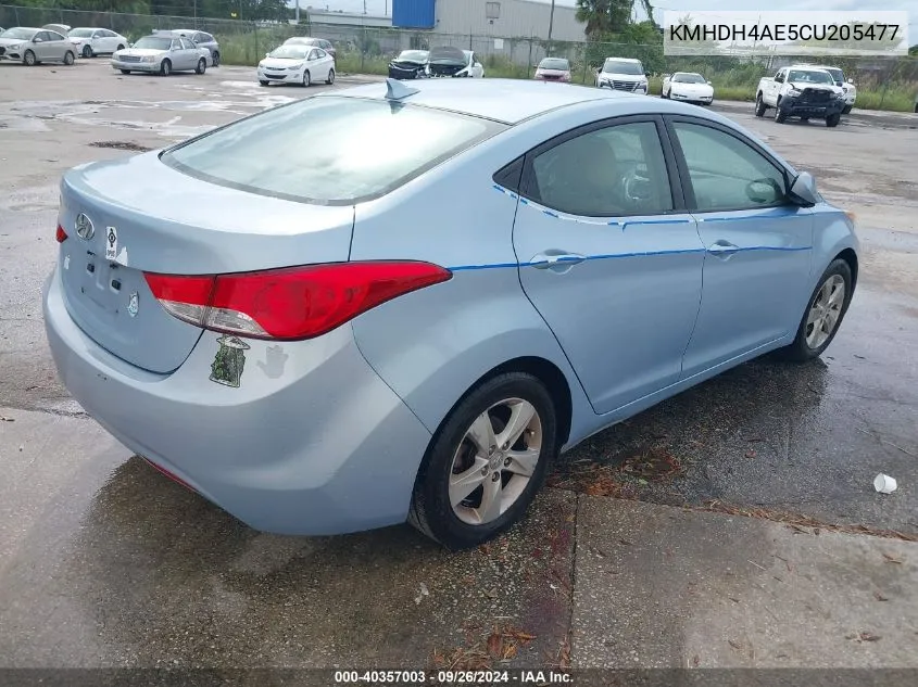 KMHDH4AE5CU205477 2012 Hyundai Elantra Gls (Ulsan Plant)