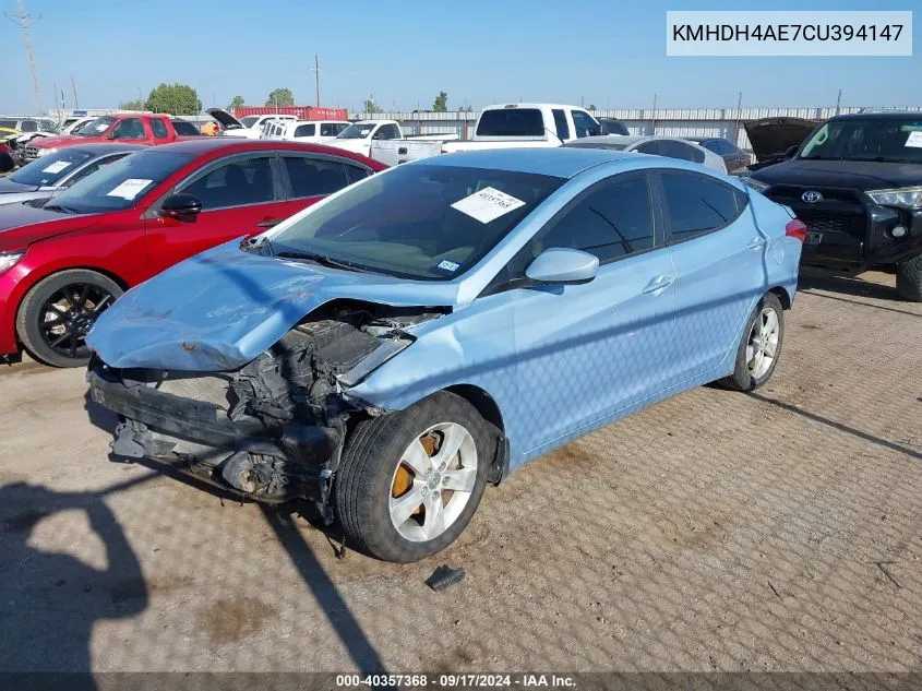 KMHDH4AE7CU394147 2012 Hyundai Elantra Gls (Ulsan Plant)