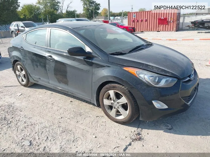 5NPDH4AE9CH122522 2012 Hyundai Elantra Gls