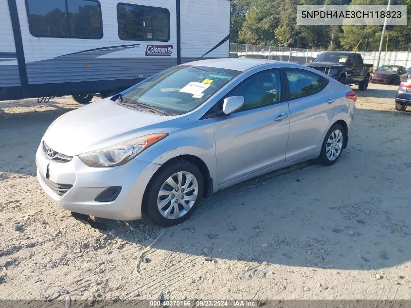 2012 Hyundai Elantra Gls VIN: 5NPDH4AE3CH118823 Lot: 40370166