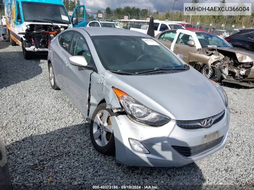 2012 Hyundai Elantra Gls (Ulsan Plant) VIN: KMHDH4AEXCU366004 Lot: 40373188