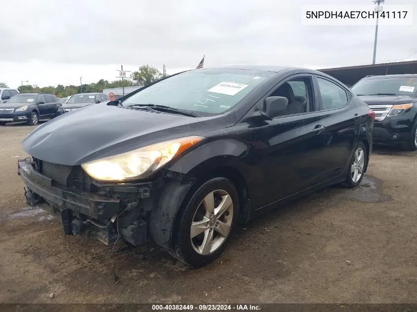 5NPDH4AE7CH141117 2012 Hyundai Elantra Gls