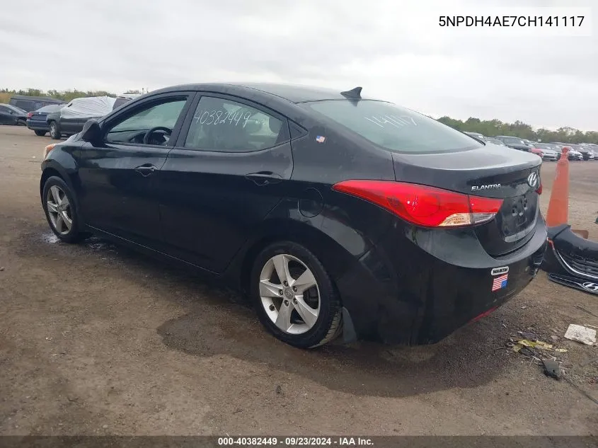 5NPDH4AE7CH141117 2012 Hyundai Elantra Gls