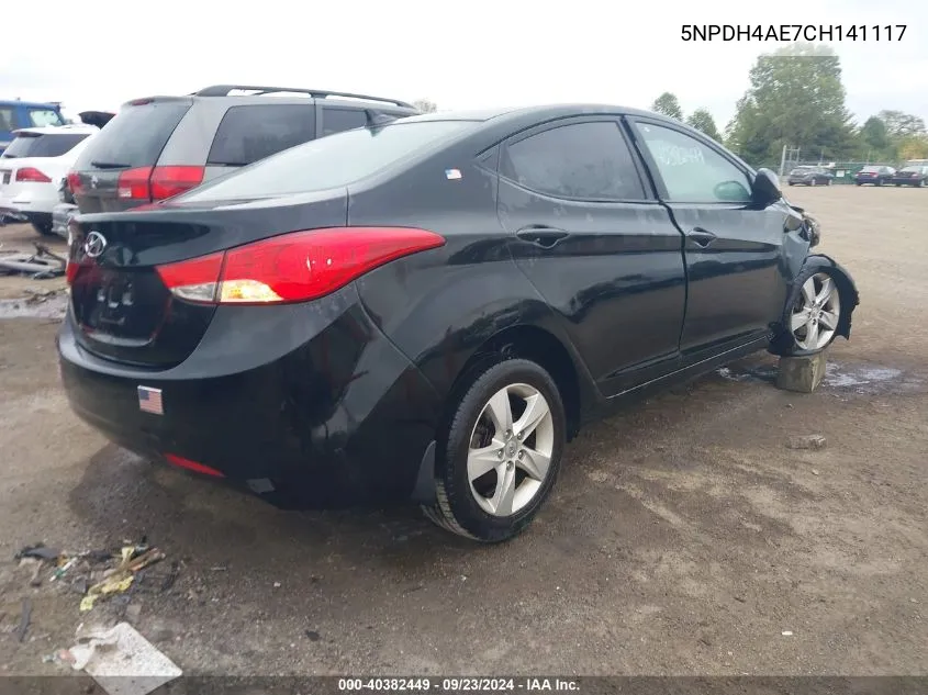 5NPDH4AE7CH141117 2012 Hyundai Elantra Gls