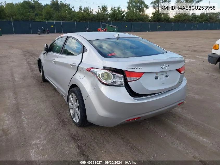 KMHDH4AE8CU253958 2012 Hyundai Elantra Limited (Ulsan Plant)