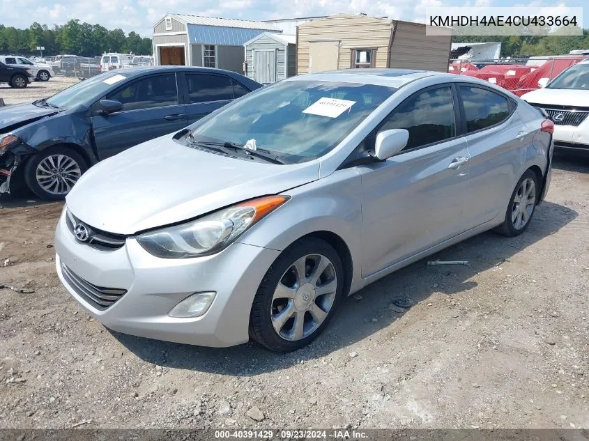 KMHDH4AE4CU433664 2012 Hyundai Elantra Limited (Ulsan Plant)