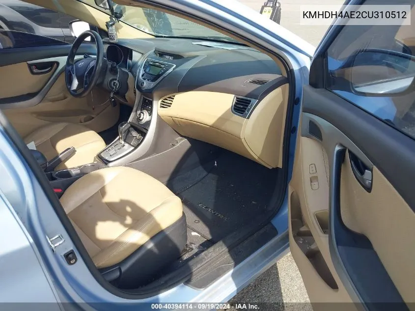 KMHDH4AE2CU310512 2012 Hyundai Elantra Limited (Ulsan Plant)