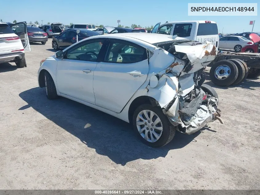 5NPDH4AE0CH148944 2012 Hyundai Elantra Gls