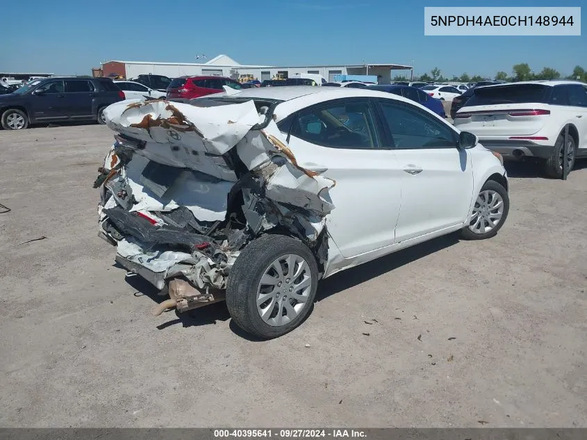 5NPDH4AE0CH148944 2012 Hyundai Elantra Gls