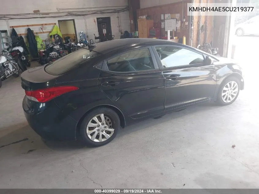 KMHDH4AE5CU219377 2012 Hyundai Elantra Gls (Ulsan Plant)