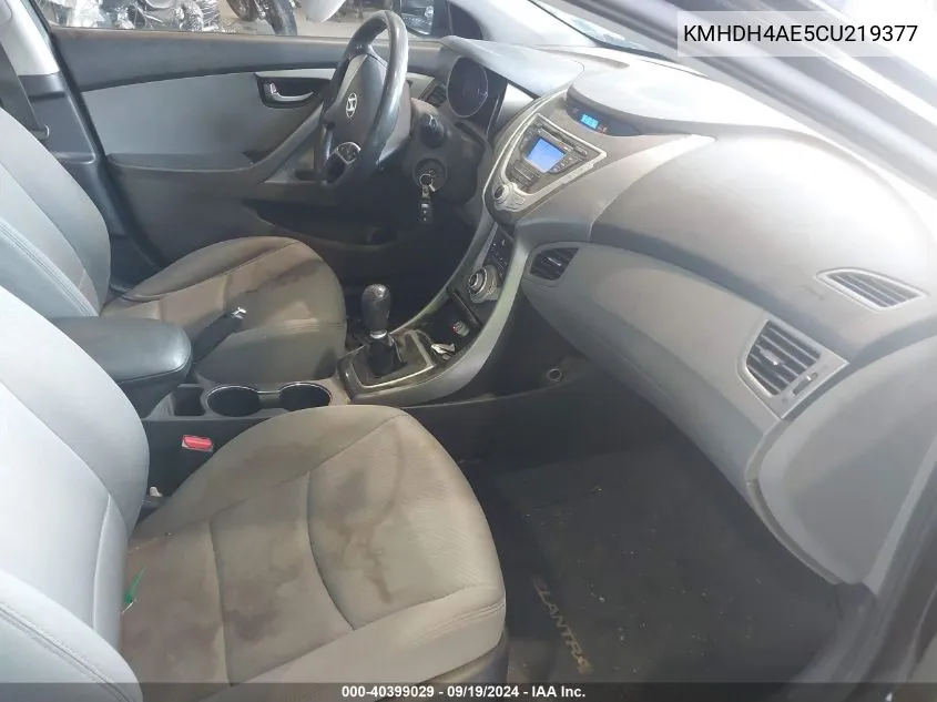 KMHDH4AE5CU219377 2012 Hyundai Elantra Gls (Ulsan Plant)