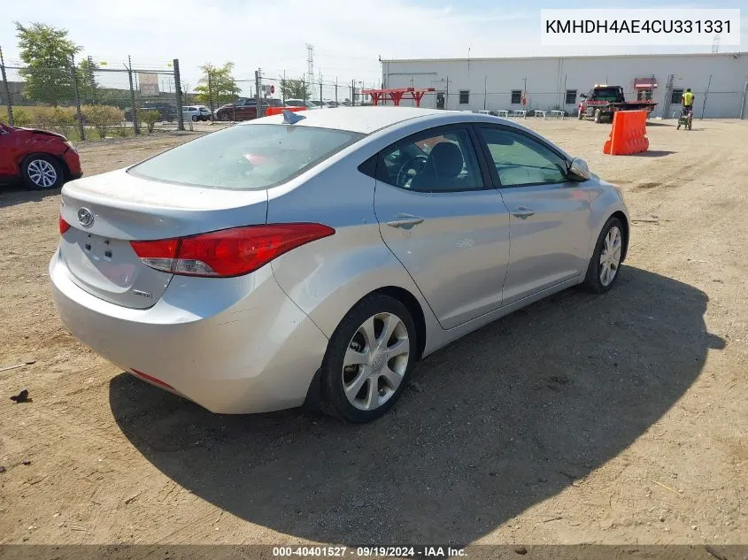 KMHDH4AE4CU331331 2012 Hyundai Elantra Limited (Ulsan Plant)