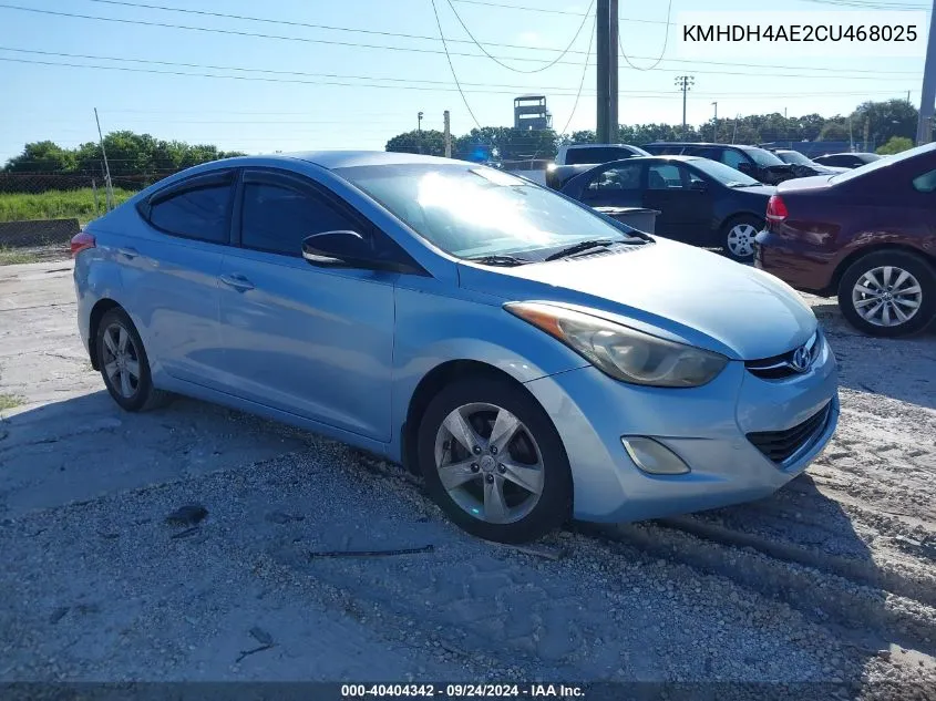 KMHDH4AE2CU468025 2012 Hyundai Elantra Gls (Ulsan Plant)