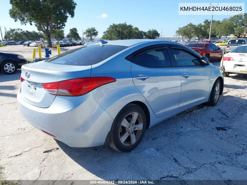 2012 Hyundai Elantra Gls (Ulsan Plant) VIN: KMHDH4AE2CU468025 Lot: 40404342