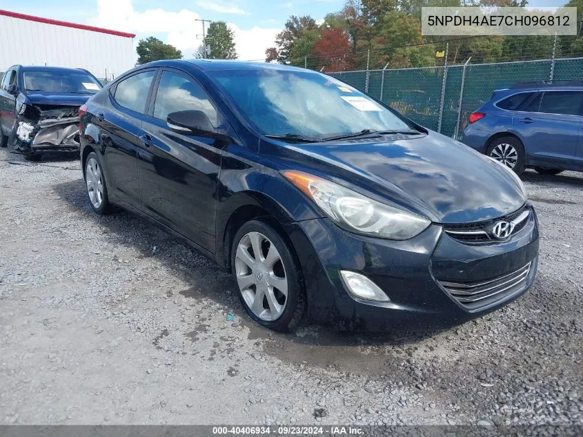 5NPDH4AE7CH096812 2012 Hyundai Elantra Limited