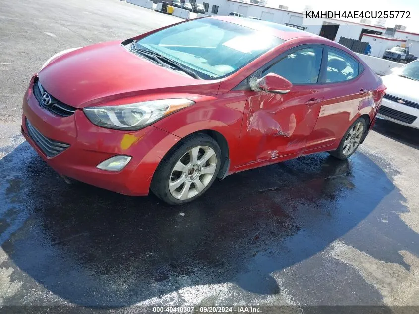 2012 Hyundai Elantra Limited (Ulsan Plant) VIN: KMHDH4AE4CU255772 Lot: 40410307