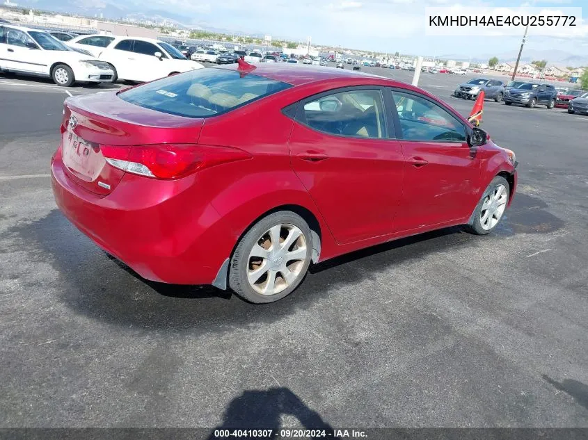 KMHDH4AE4CU255772 2012 Hyundai Elantra Limited (Ulsan Plant)