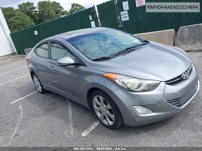 2012 Hyundai Elantra Gls/Limited VIN: KMHDH4AE6CU224894 Lot: 40413831