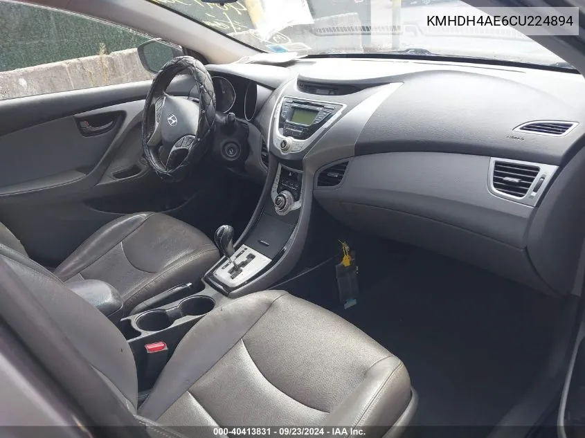 KMHDH4AE6CU224894 2012 Hyundai Elantra Gls/Limited