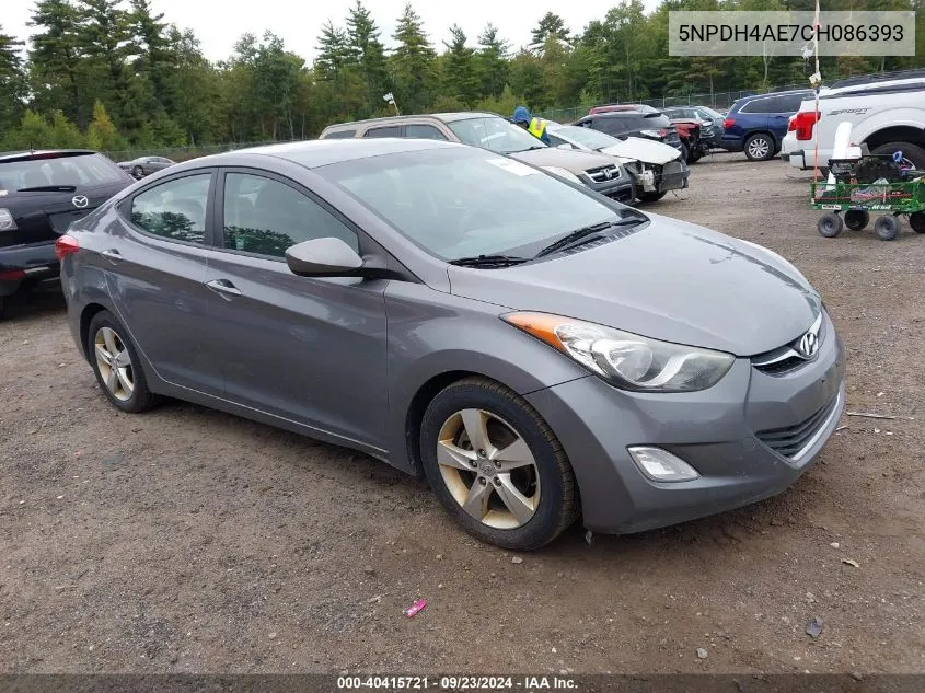 5NPDH4AE7CH086393 2012 Hyundai Elantra Gls