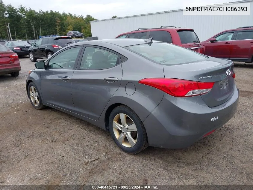 5NPDH4AE7CH086393 2012 Hyundai Elantra Gls