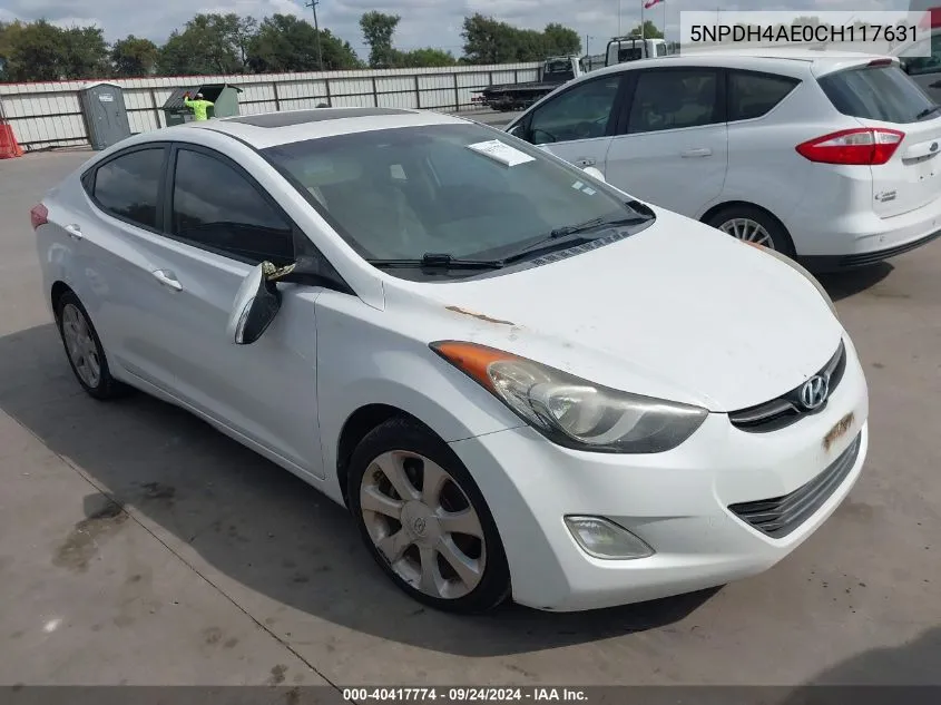 5NPDH4AE0CH117631 2012 Hyundai Elantra Limited