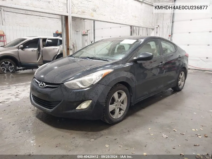 2012 Hyundai Elantra Gls (Ulsan Plant) VIN: KMHDH4AE0CU236877 Lot: 40420412