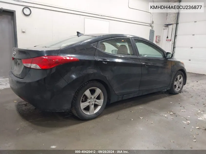 KMHDH4AE0CU236877 2012 Hyundai Elantra Gls (Ulsan Plant)