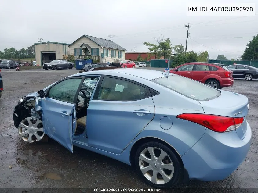 KMHDH4AE8CU390978 2012 Hyundai Elantra Limited (Ulsan Plant)