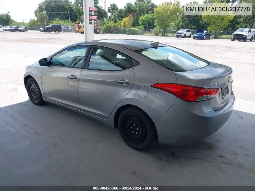 KMHDH4AE3CU237778 2012 Hyundai Elantra Gls (Ulsan Plant)