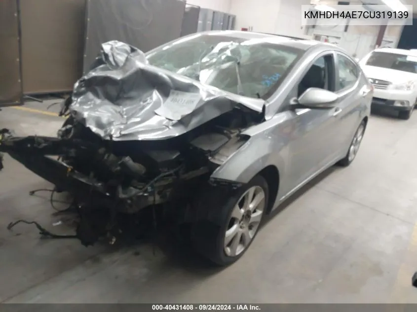 KMHDH4AE7CU319139 2012 Hyundai Elantra Limited (Ulsan Plant)