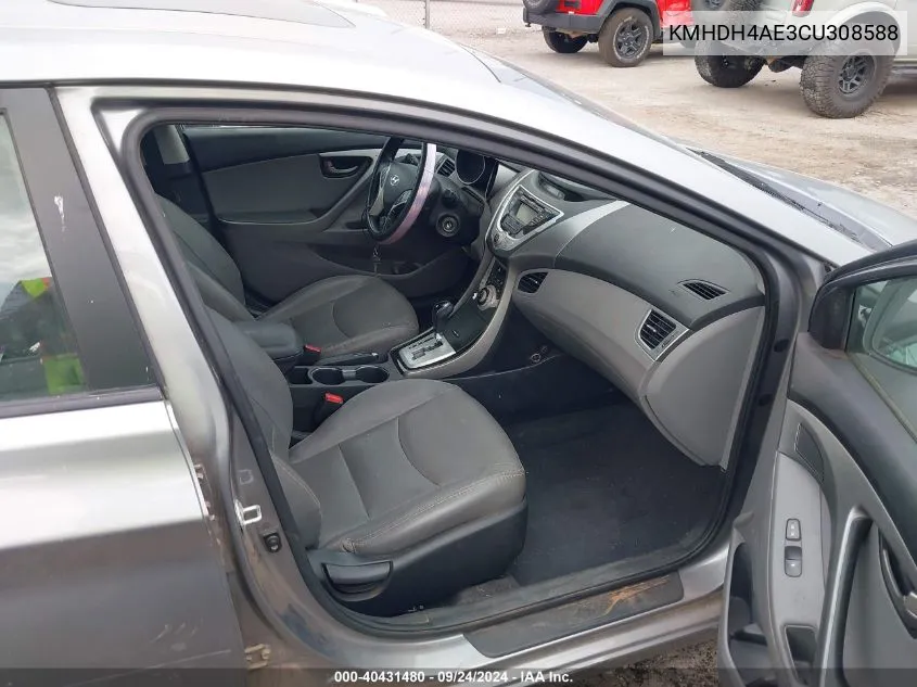 KMHDH4AE3CU308588 2012 Hyundai Elantra Limited (Ulsan Plant)