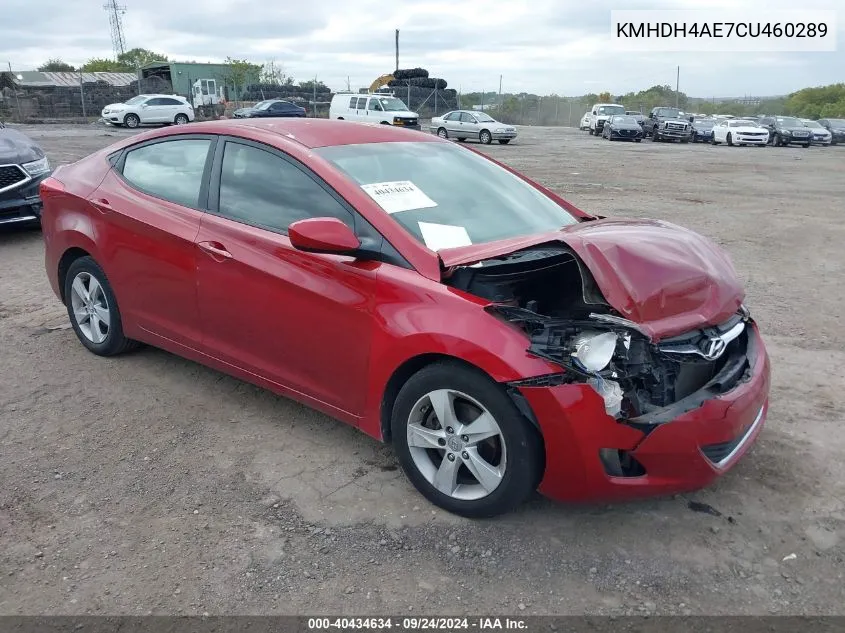 KMHDH4AE7CU460289 2012 Hyundai Elantra Gls (Ulsan Plant)