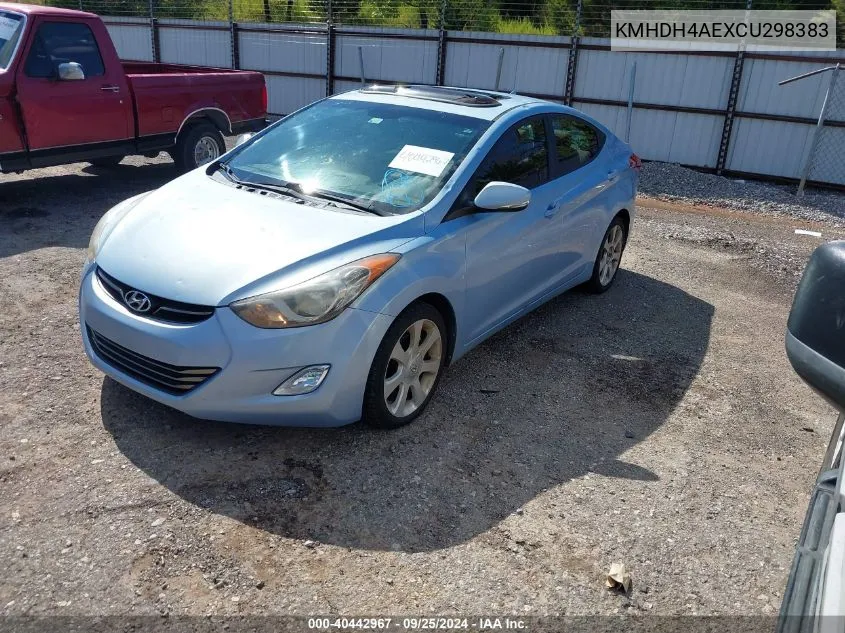 KMHDH4AEXCU298383 2012 Hyundai Elantra Limited (Ulsan Plant)