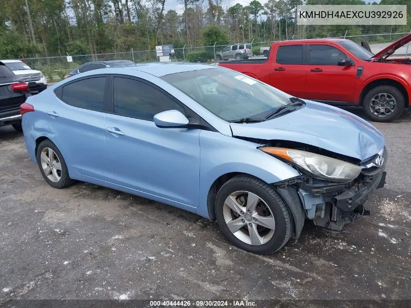 KMHDH4AEXCU392926 2012 Hyundai Elantra Gls (Ulsan Plant)