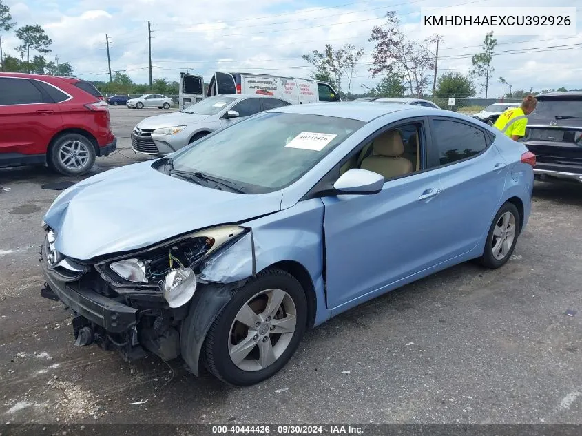 KMHDH4AEXCU392926 2012 Hyundai Elantra Gls (Ulsan Plant)