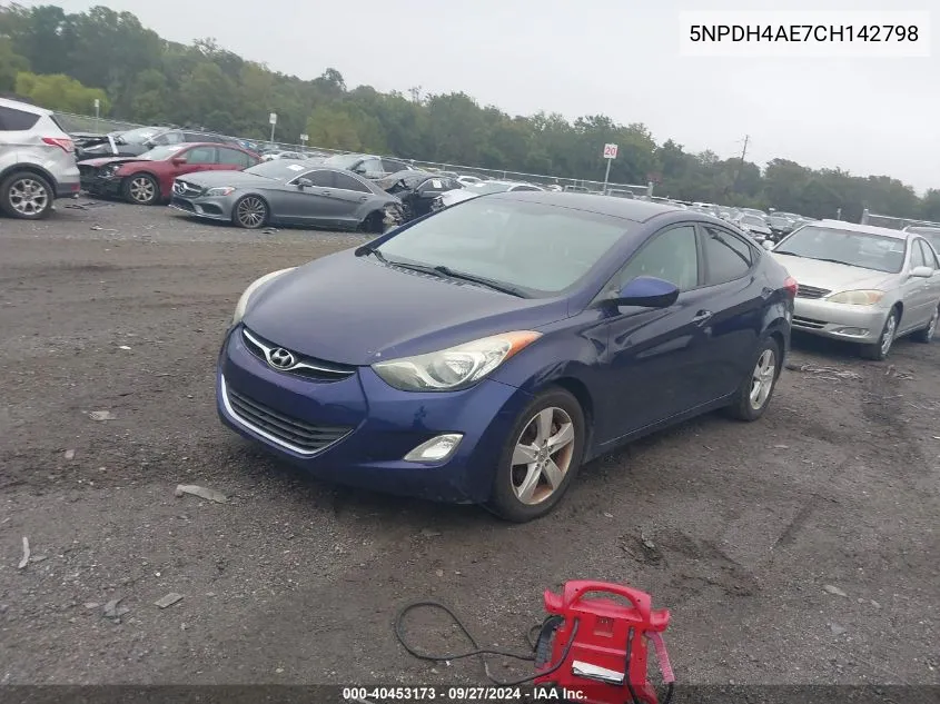 5NPDH4AE7CH142798 2012 Hyundai Elantra Gls