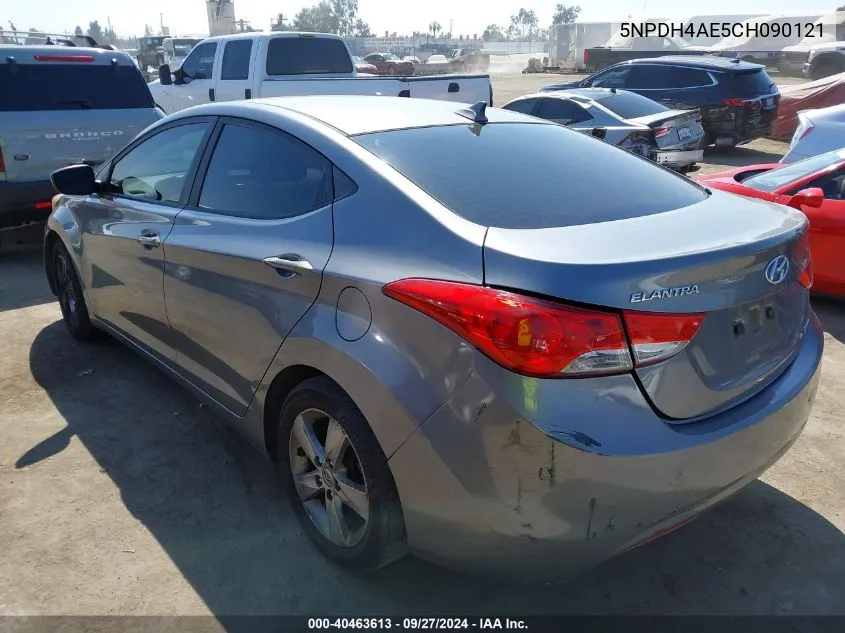 2012 Hyundai Elantra Gls VIN: 5NPDH4AE5CH090121 Lot: 40463613