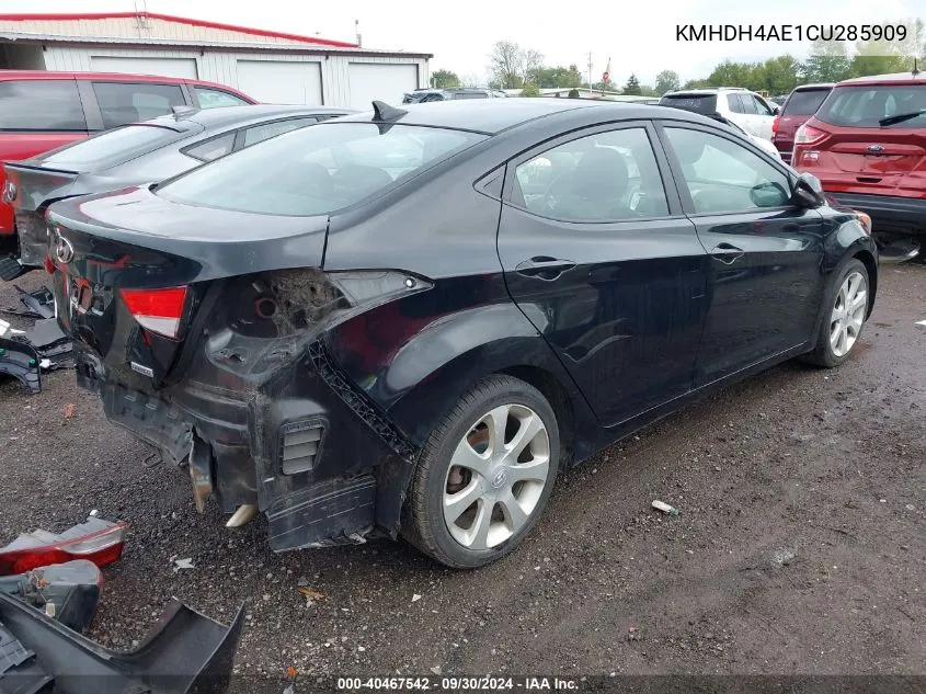 2012 Hyundai Elantra Limited (Ulsan Plant) VIN: KMHDH4AE1CU285909 Lot: 40467542