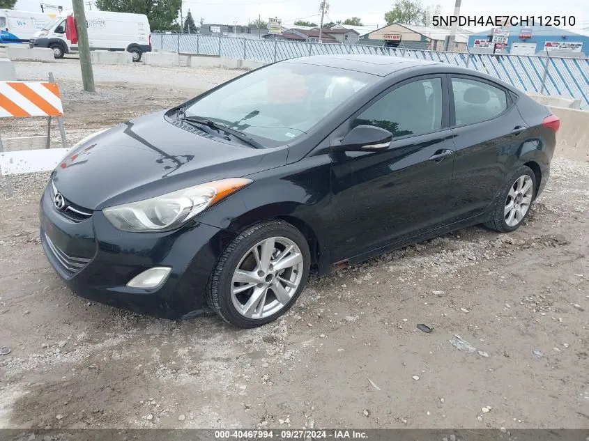 5NPDH4AE7CH112510 2012 Hyundai Elantra Limited