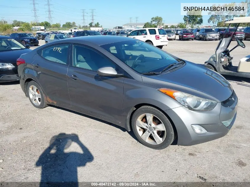 5NPDH4AE8CH146584 2012 Hyundai Elantra Gls