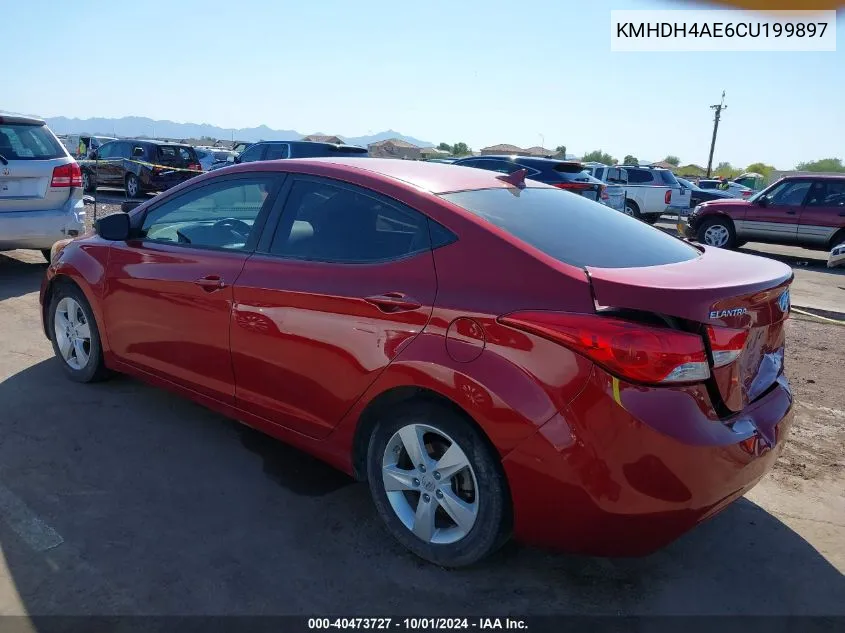 2012 Hyundai Elantra Gls (Ulsan Plant) VIN: KMHDH4AE6CU199897 Lot: 40473727