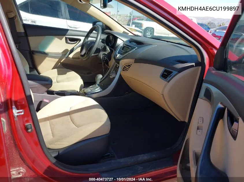 KMHDH4AE6CU199897 2012 Hyundai Elantra Gls (Ulsan Plant)