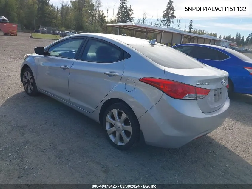 5NPDH4AE9CH151132 2012 Hyundai Elantra Limited