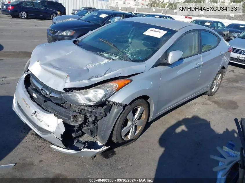 2012 Hyundai Elantra Gls (Ulsan Plant) VIN: KMHDH4AEXCU341331 Lot: 40480908