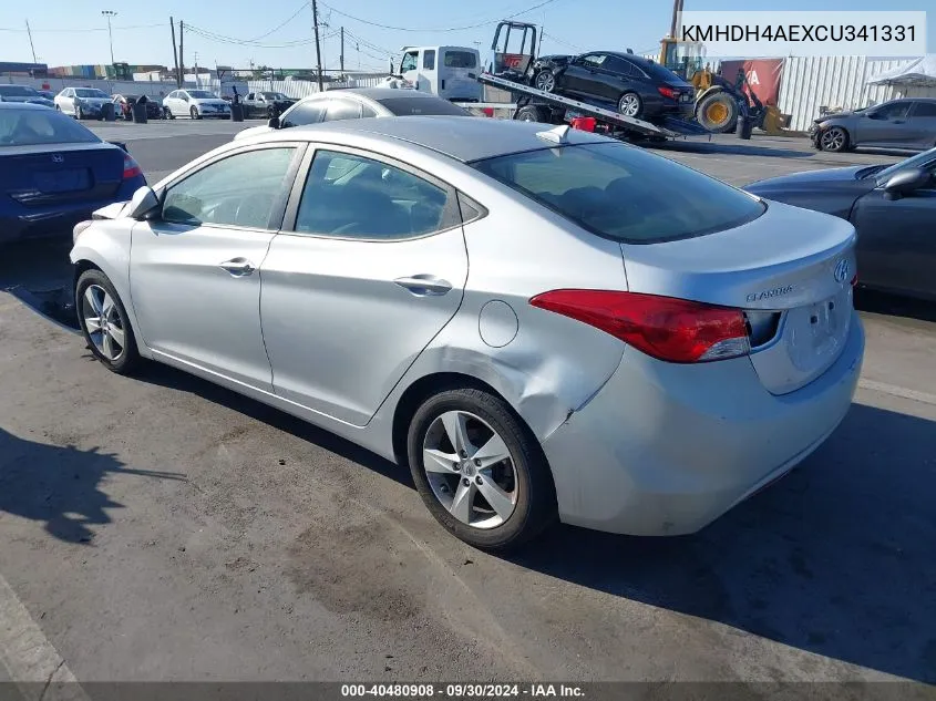 2012 Hyundai Elantra Gls (Ulsan Plant) VIN: KMHDH4AEXCU341331 Lot: 40480908