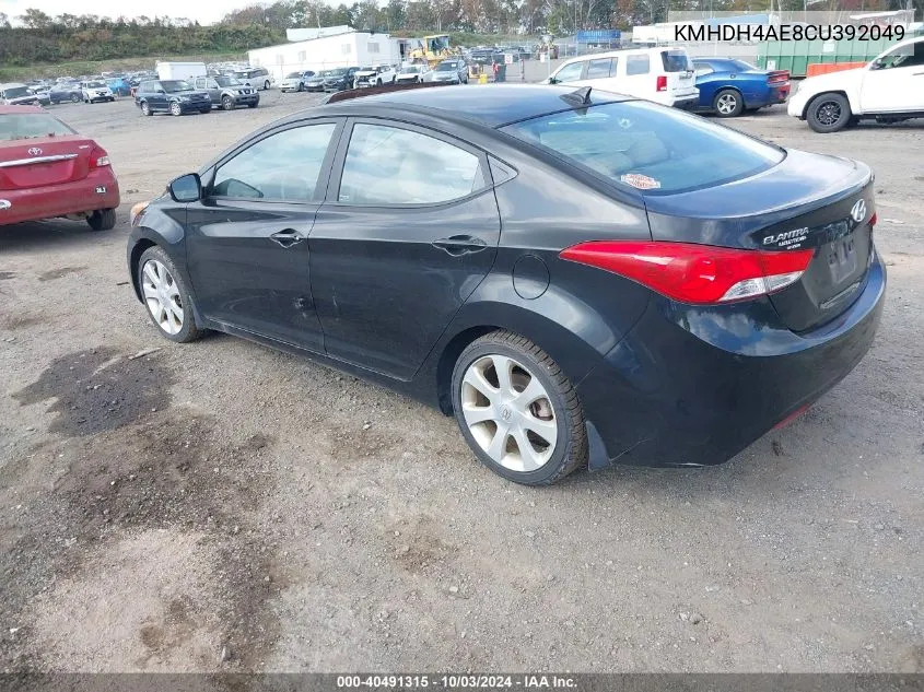 KMHDH4AE8CU392049 2012 Hyundai Elantra Limited (Ulsan Plant)