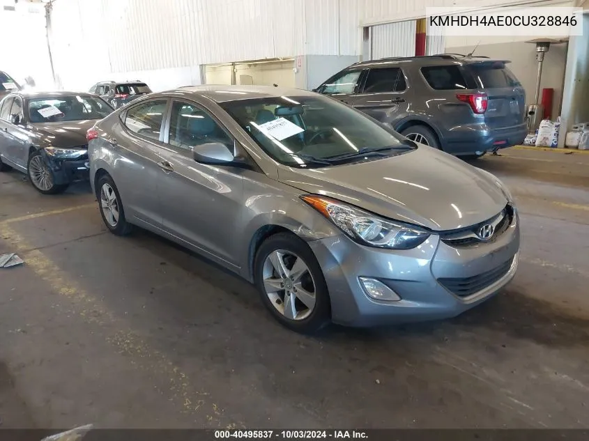 2012 Hyundai Elantra Gls (Ulsan Plant) VIN: KMHDH4AE0CU328846 Lot: 40495837