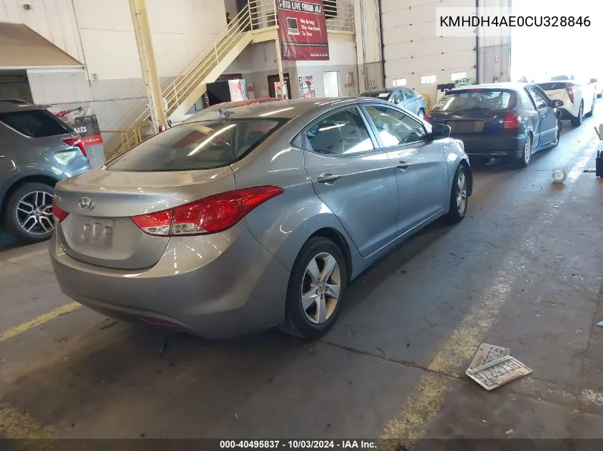 2012 Hyundai Elantra Gls (Ulsan Plant) VIN: KMHDH4AE0CU328846 Lot: 40495837