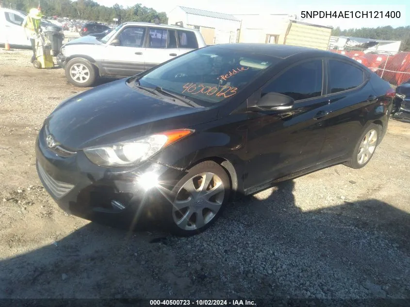 5NPDH4AE1CH121400 2012 Hyundai Elantra Limited